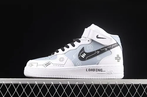 All categories Nk Air Force 1 Air Force series Nk Air Force 1 Mid Air Force mid-top Nk Air Force 1'07 Mid PS5 video game theme Air Force 1 black and gray luminous body mid-top casual sneakers CW2288-115